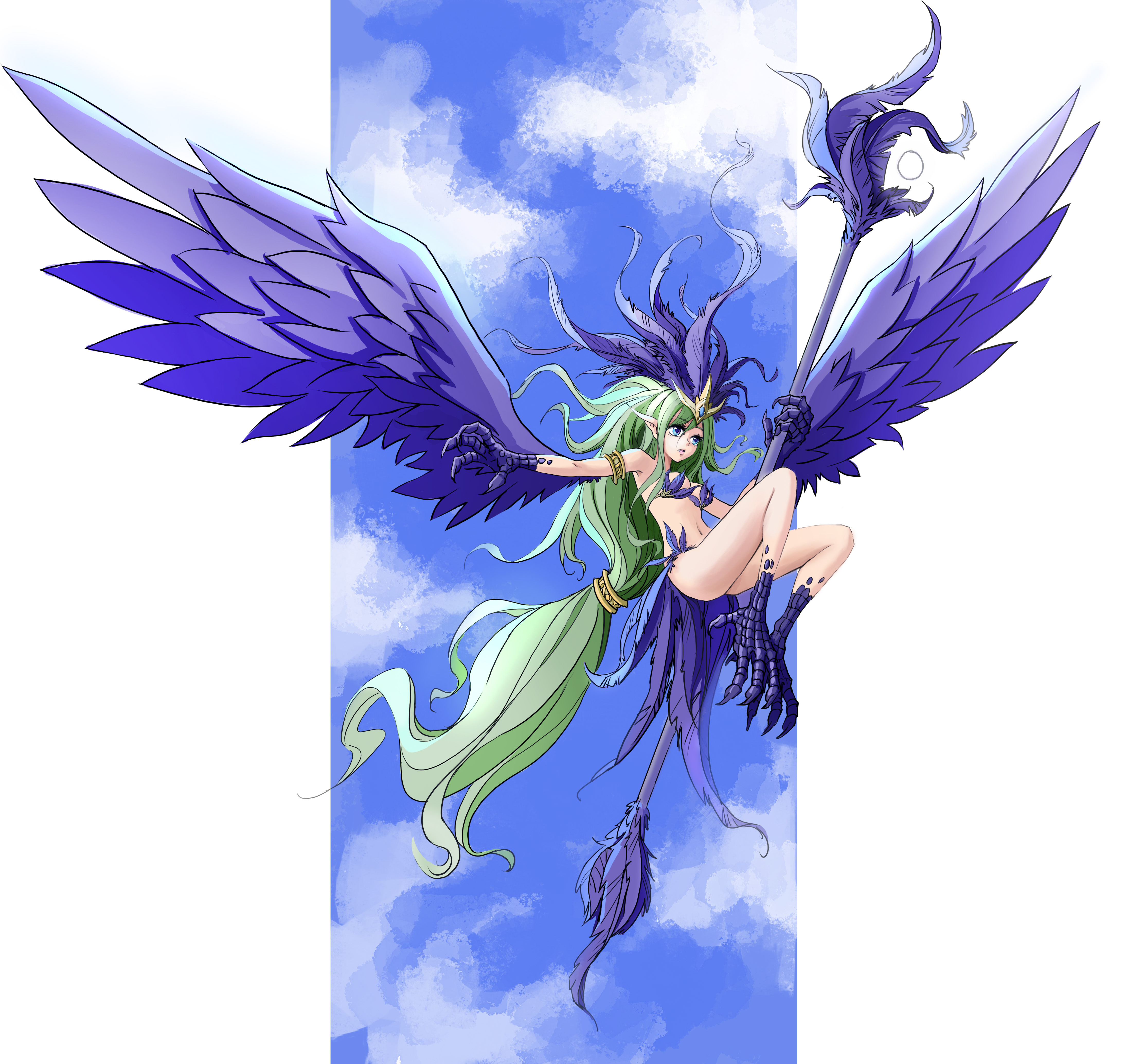 风暴魔兽暑期命题绘鹰身人玛法女装大佬