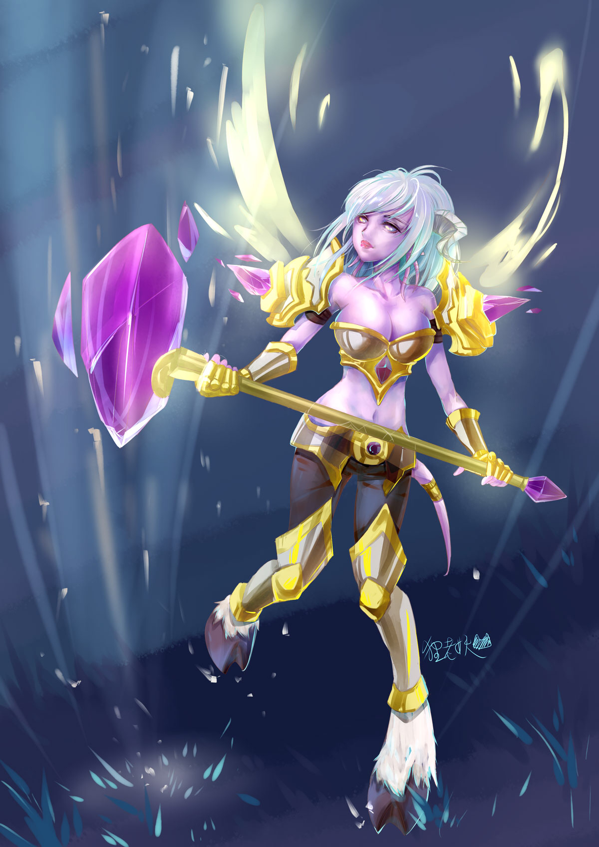 原创老妖画的德国大姐姐伊瑞尔