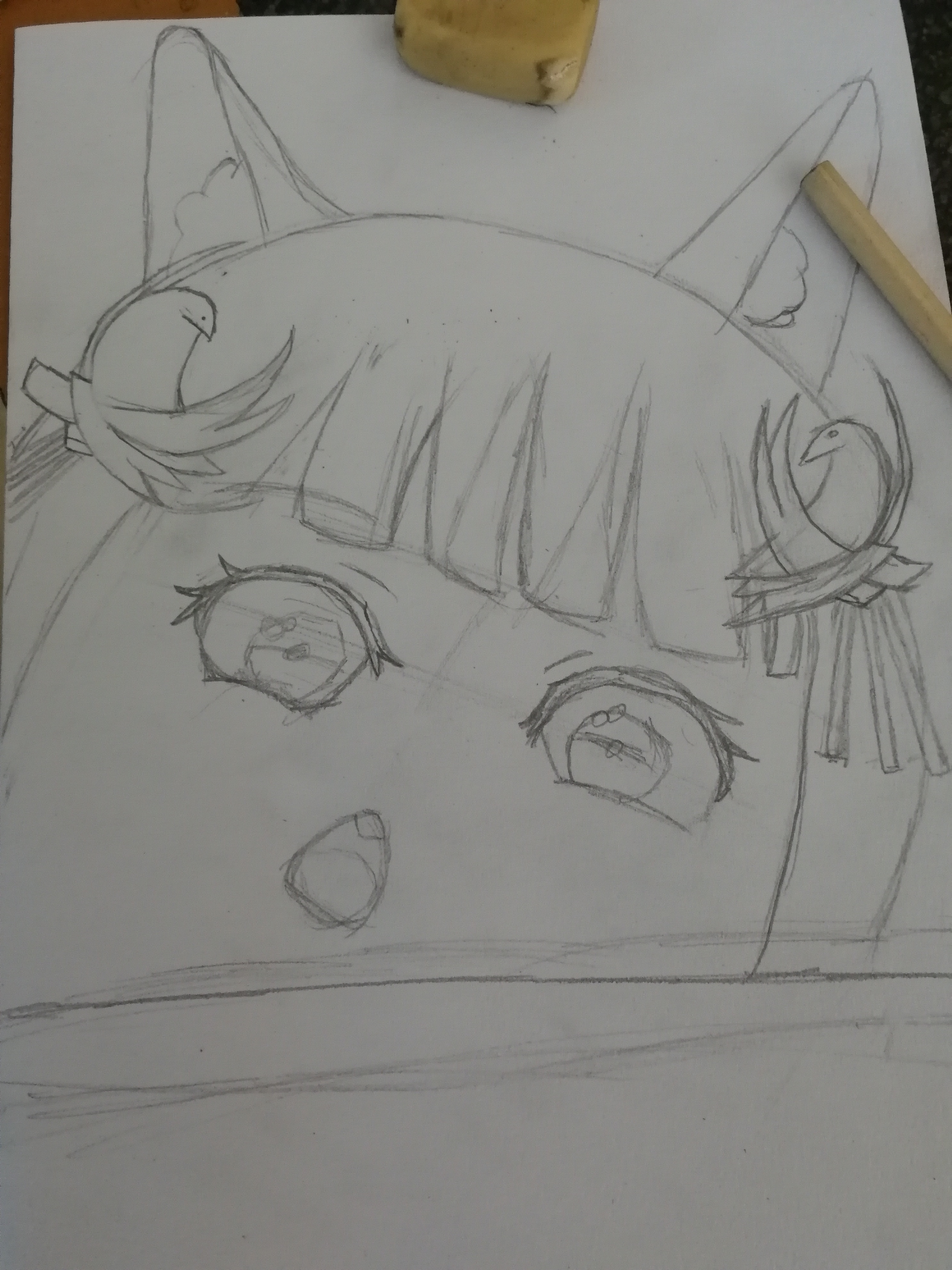 [分享]临摹了一只抢镜脸长门