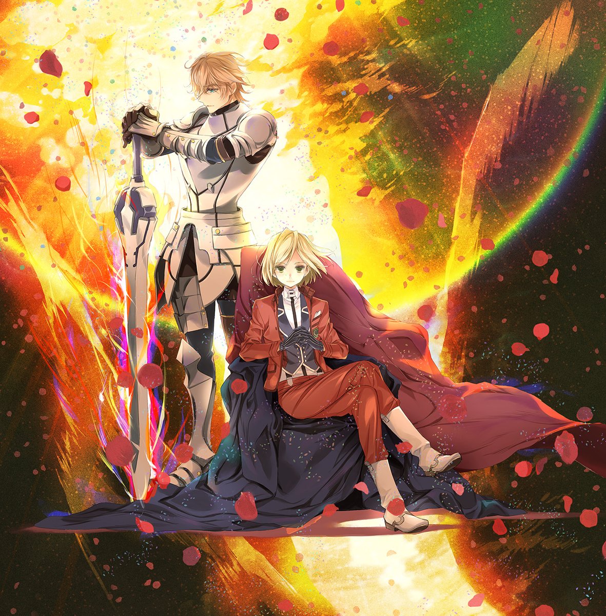 艺术审美afele相关feleed中出现的双人插画完结撒花