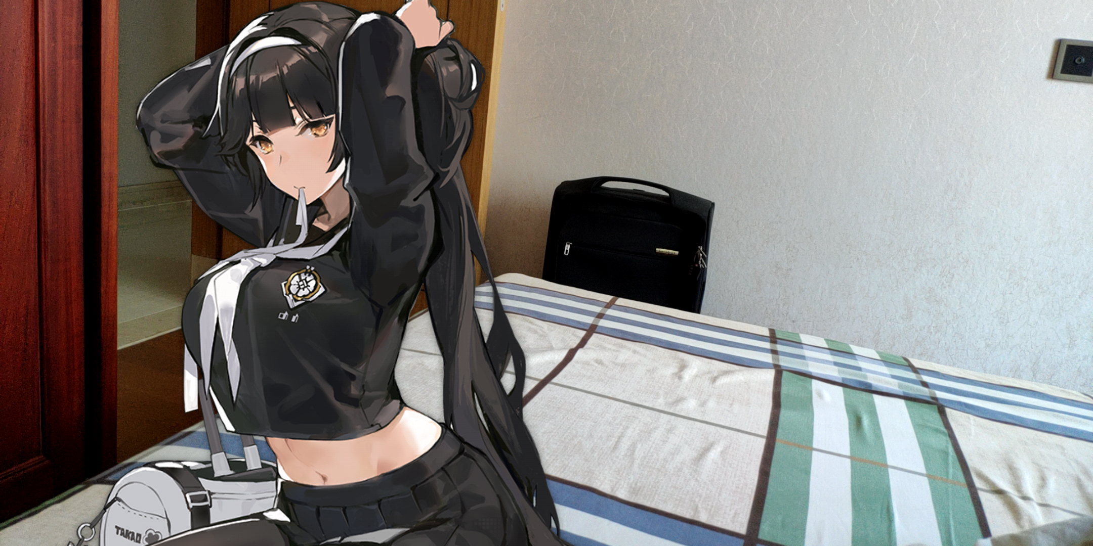 [lucky e]给高雄换了jk皮肤然后用ar相机拍了一张