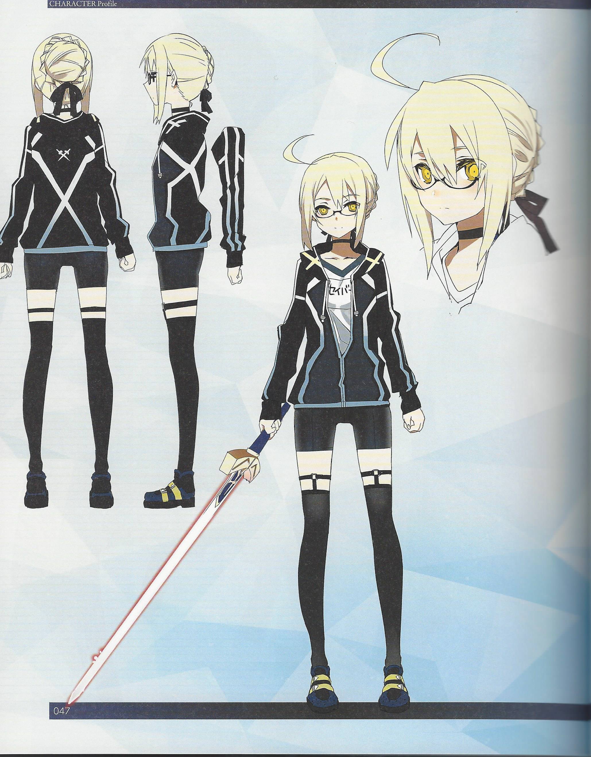 日服转fgom51001宝具设定图水黑呆bx人设图附带未使用人设