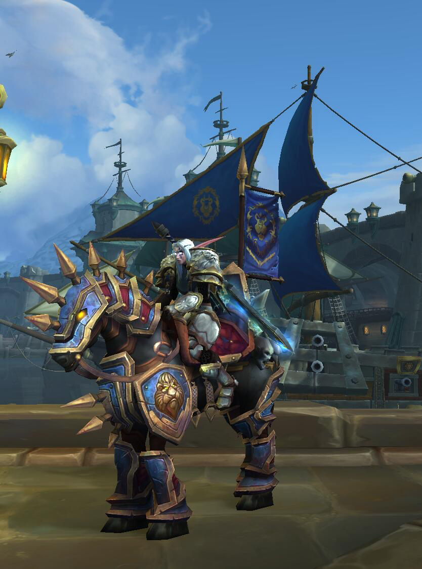 联盟 那匹 带着旗子 有铠甲的战马 怎么获得