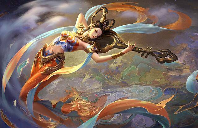 杨玉环飞天皮肤封面原画[图源水印]