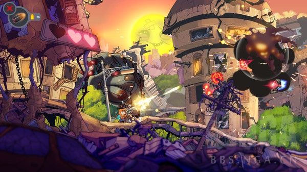 nsns新游riseshine画面和手感都极为出色的2d横版射击游戏