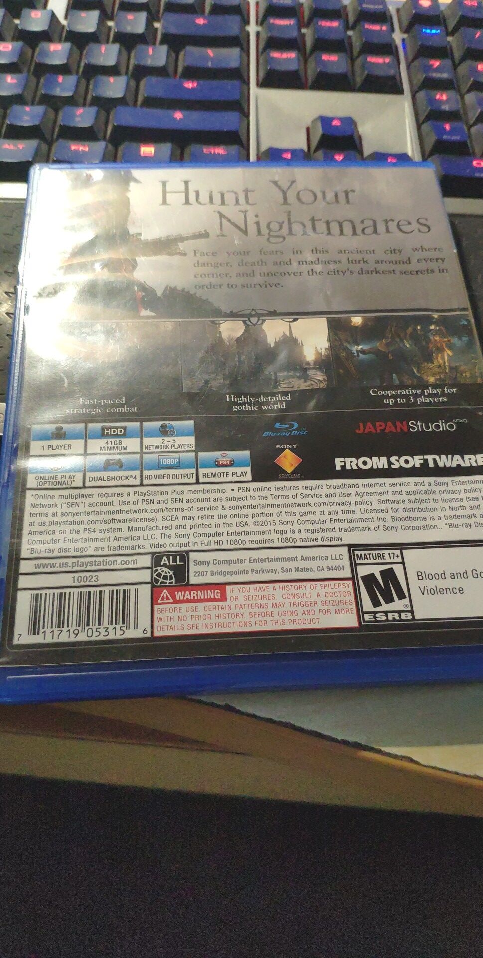 请教一下血源诅咒光盘版本问题