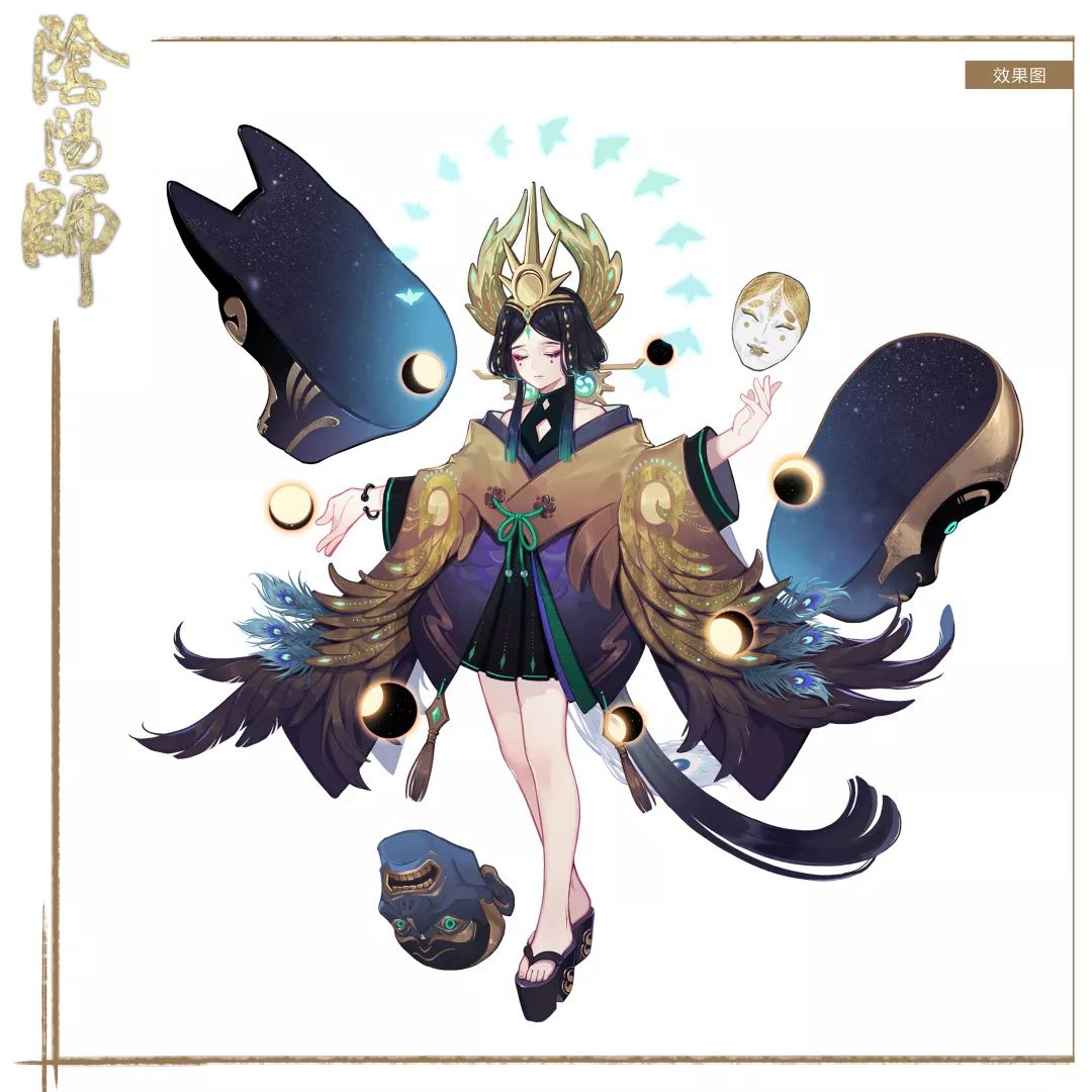 搬运同人皮肤鉴赏来自阴阳师公开课的学员作品面灵气鸩