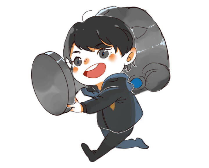 [分享]阿水扛奖杯漫画图