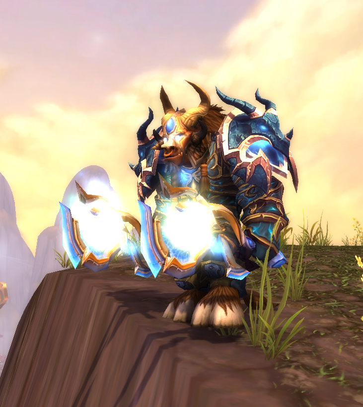 牛战士永远不会摘下他的面具牛头人战士板甲幻化