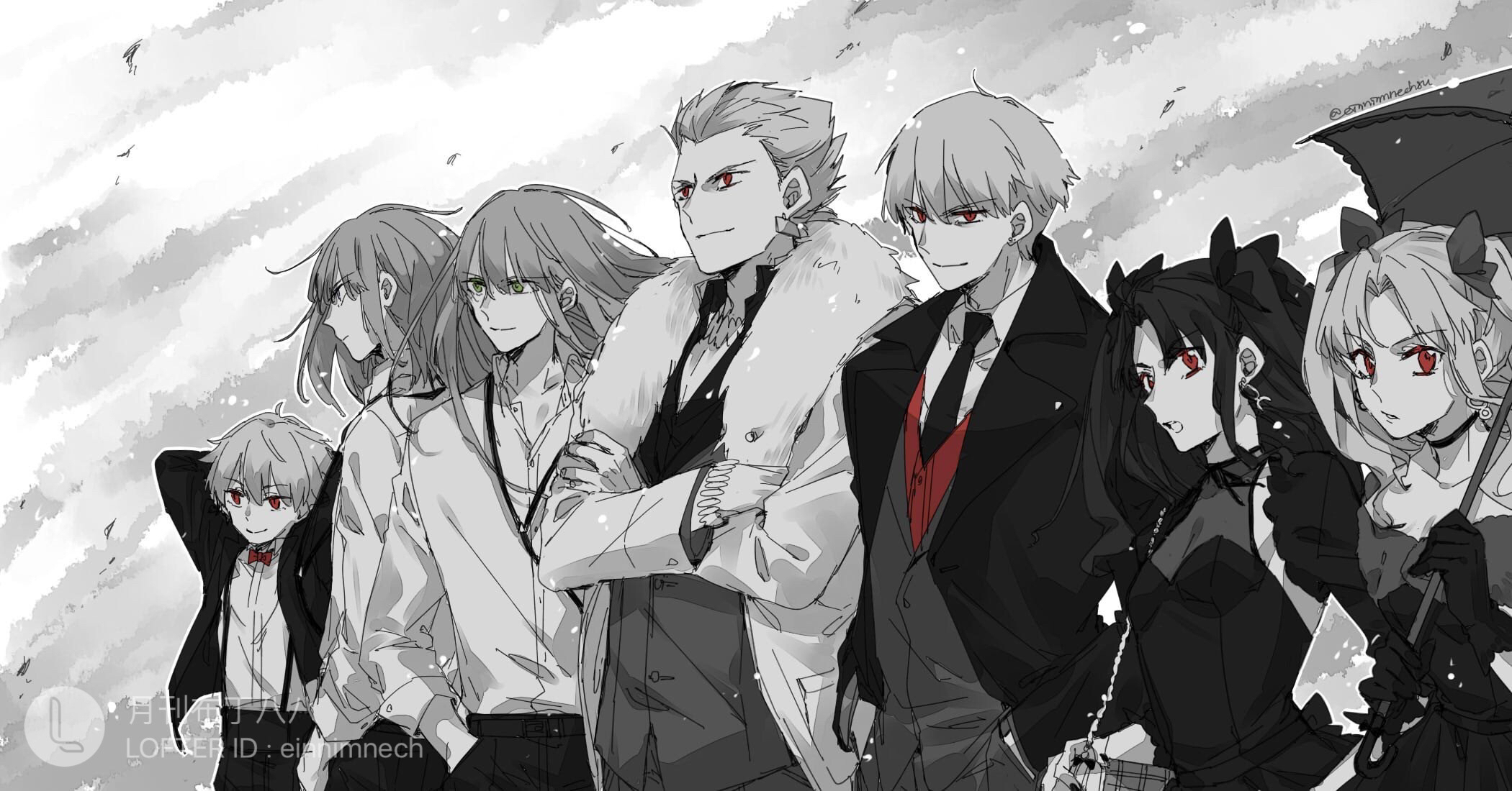 我也来空手套一波男性从者群像图