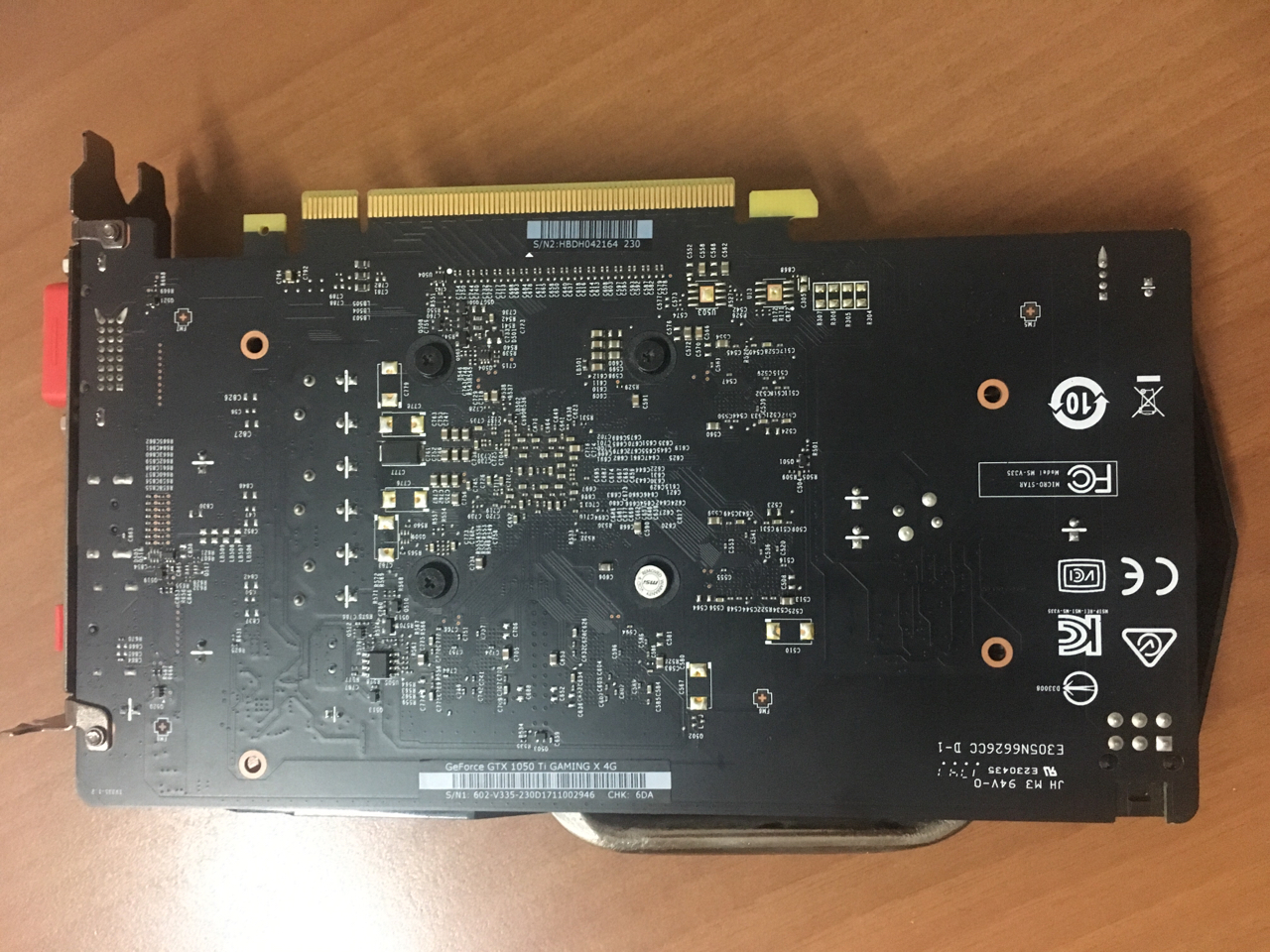 [电脑硬件]微星红龙1050ti,京东在保,箱说全