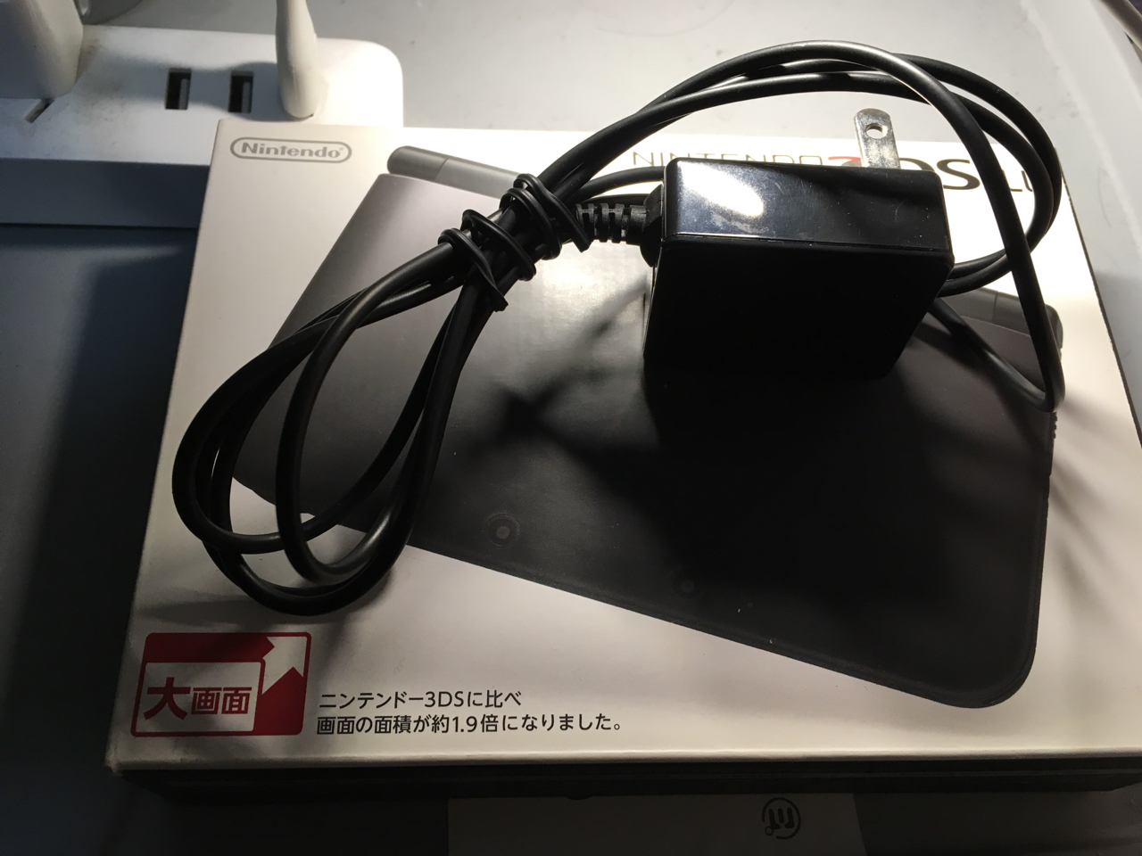 电视游戏主机掌机出99新黑色3dsll箱说全机箱对号已卖封贴