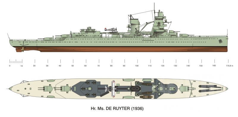 战舰图鉴no161德鲁伊特战舰科普荷兰海军的旗舰德鲁伊特号轻巡洋舰