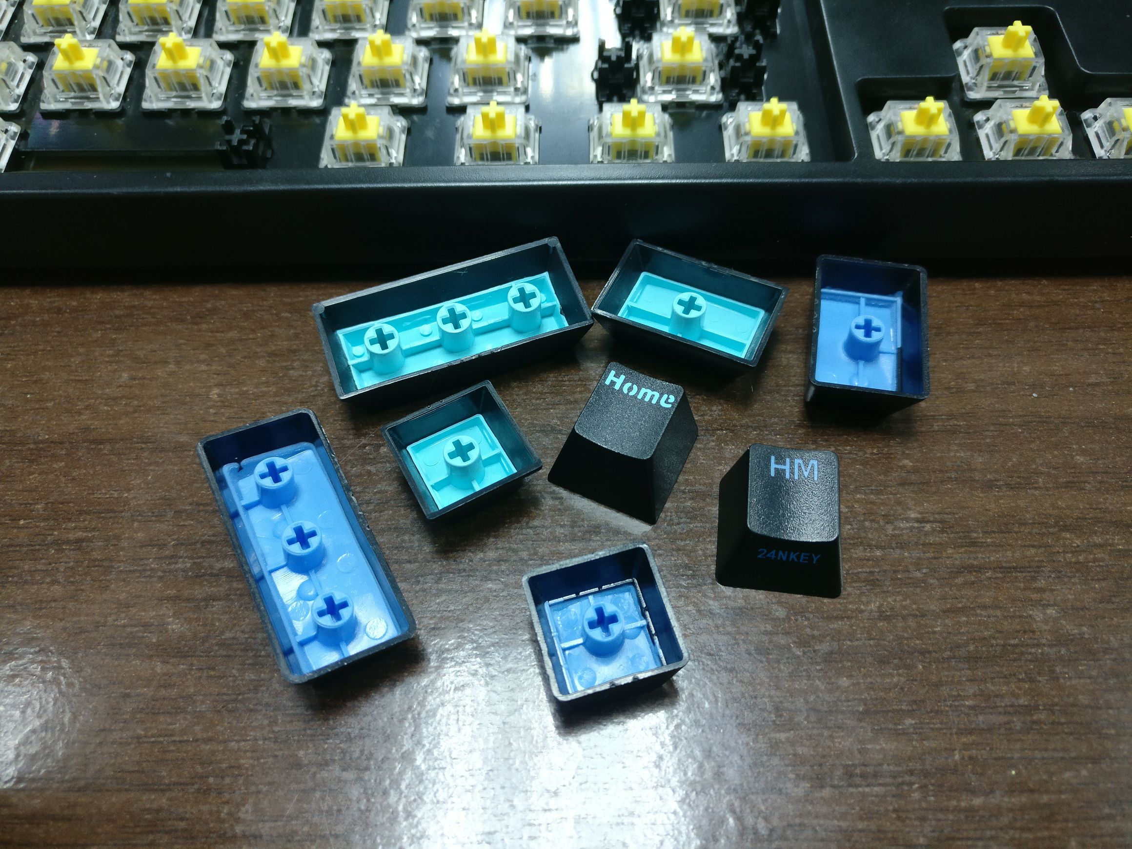 电脑外设凯酷k9佳达隆黄轴g黄轴104机械键盘无灯