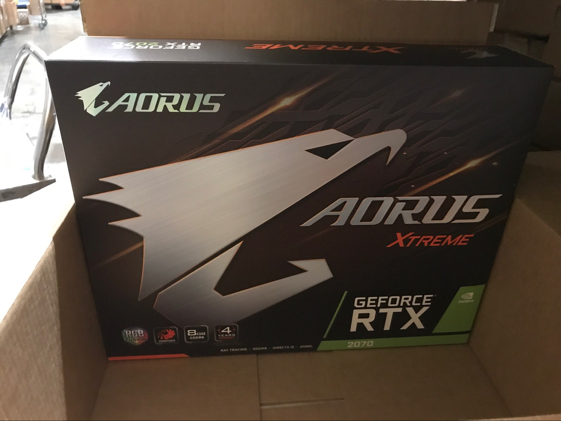 电脑硬件已出出美版技嘉2070大雕全新未拆封