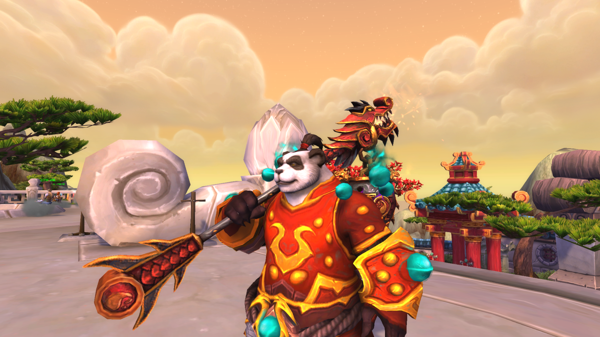 最近拾起来自己的小号武僧了,想看看熊猫人武僧都是什么幻化啊