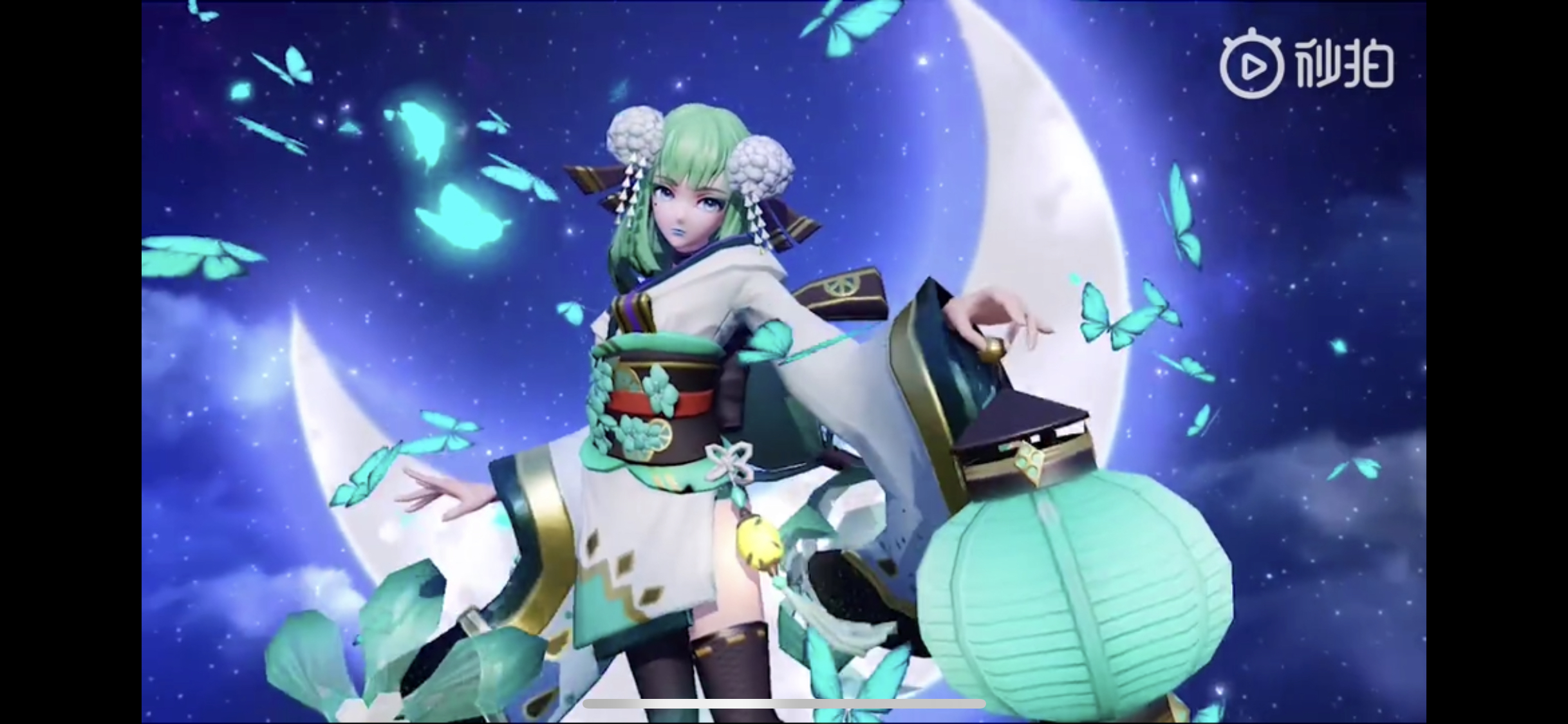 搬运青灯史诗皮幽蝶花舞建模特效预览