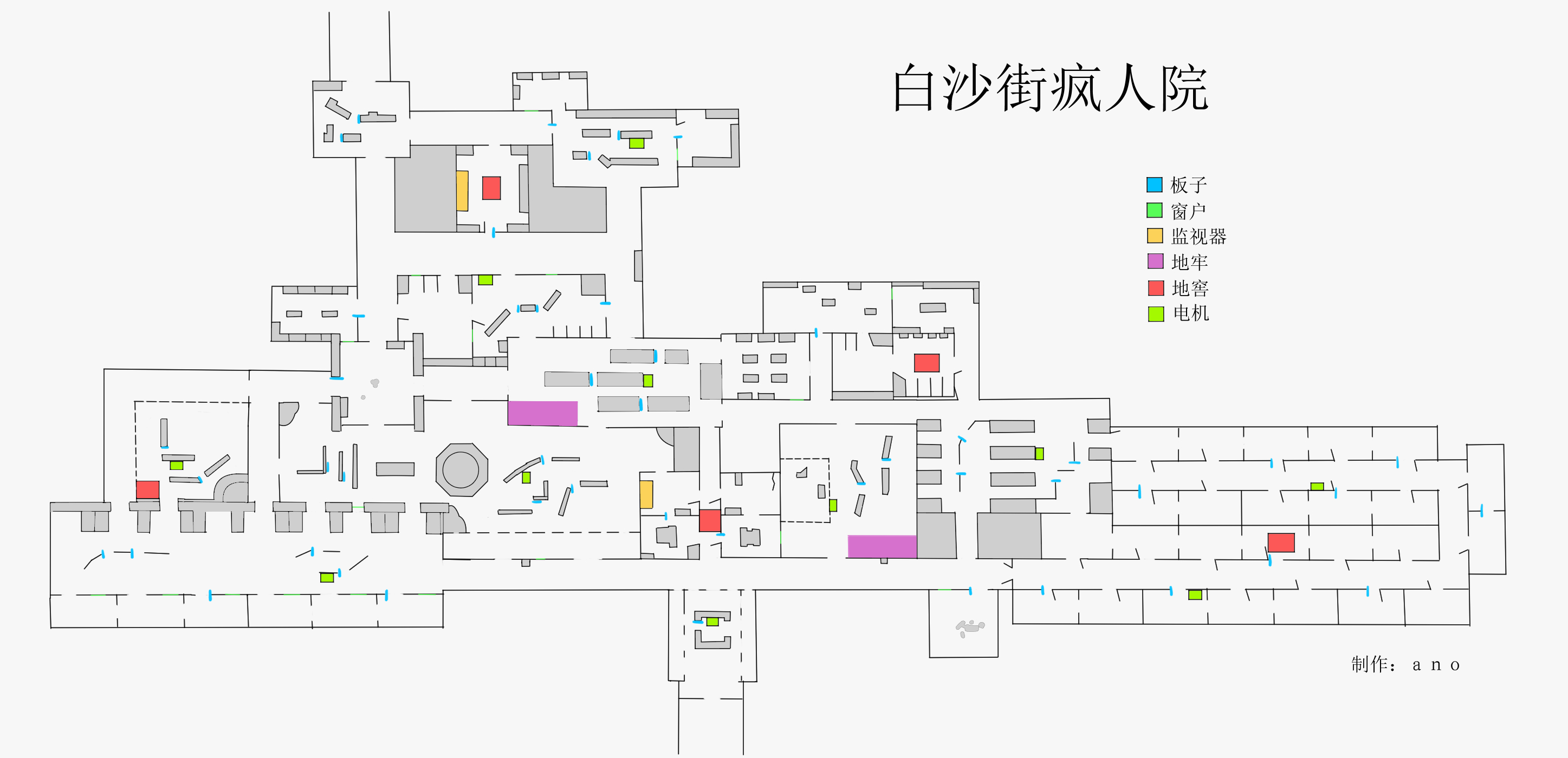 疯人院地图图片