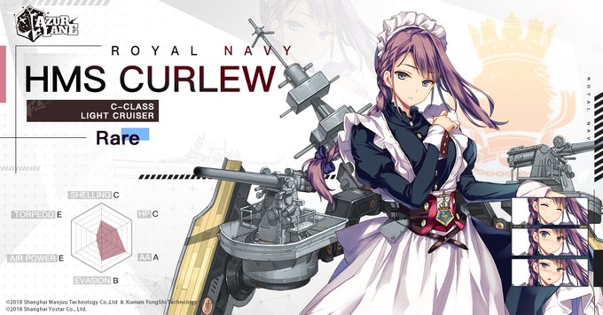 碧蓝航线 前方电报 [前方电报] [en服相关] 稀有皇家轻巡 杓鹬[前方