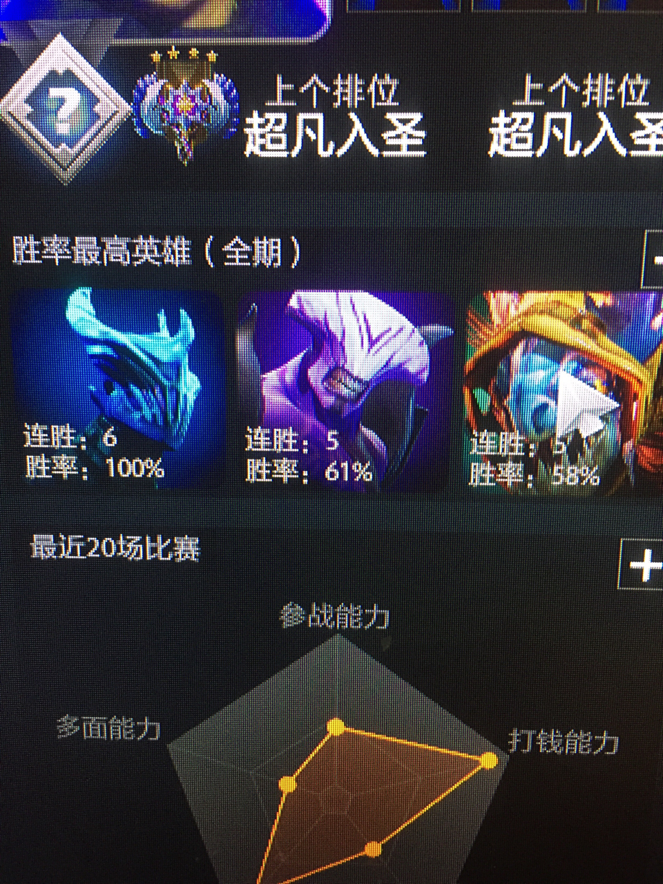 为什么上赛季显示我是超凡入圣