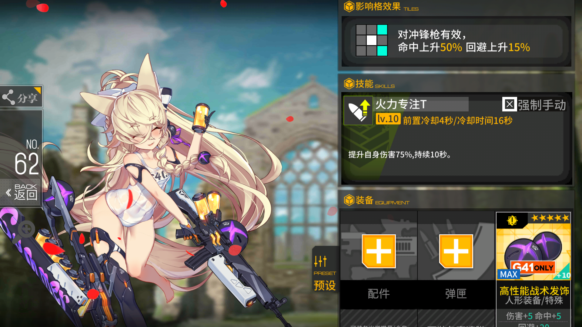 顺便请教下满级满技能的g41如何提升战斗力 , 少女前线-16lab研究院