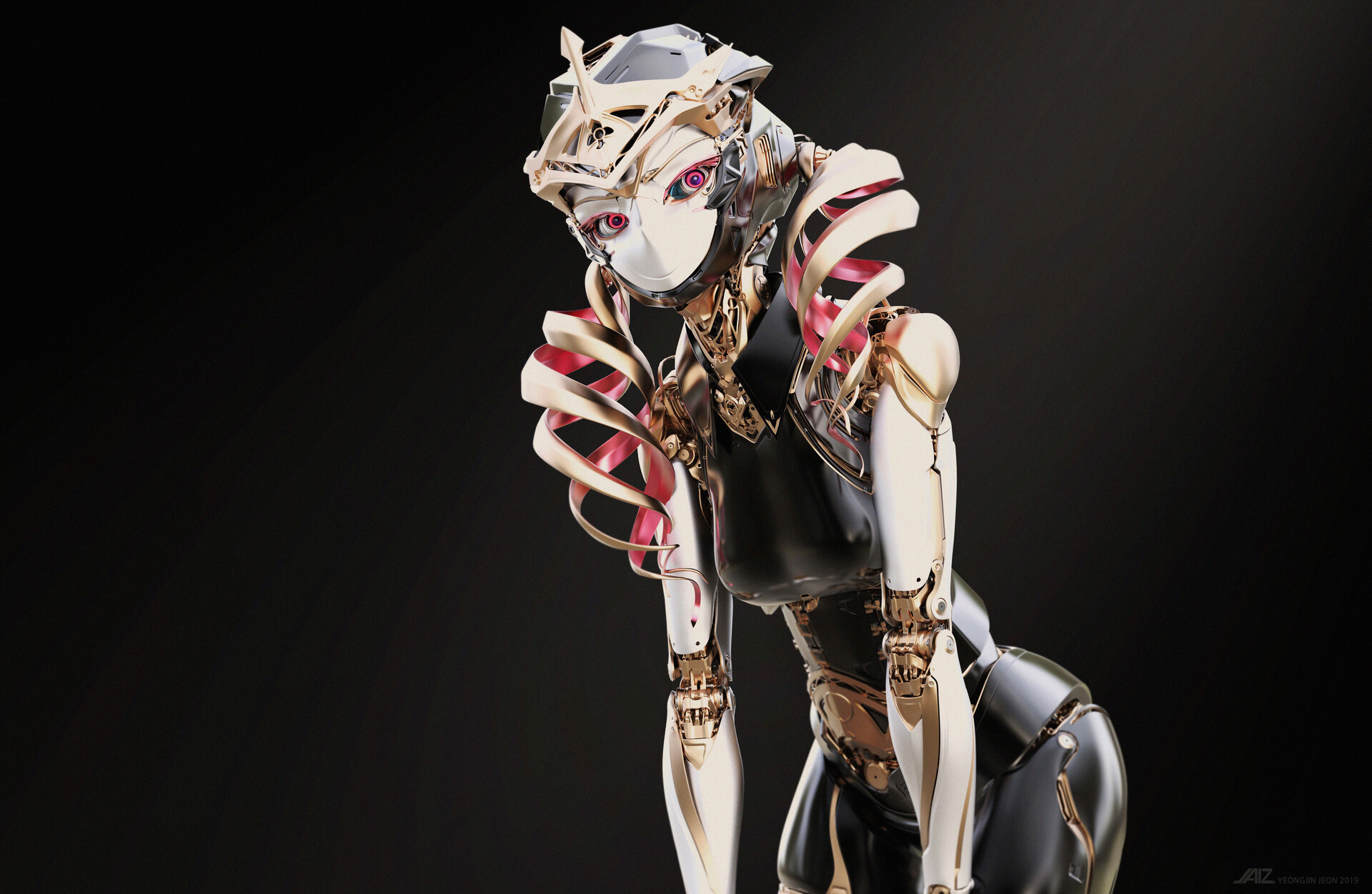 福利这个机械女孩上班了