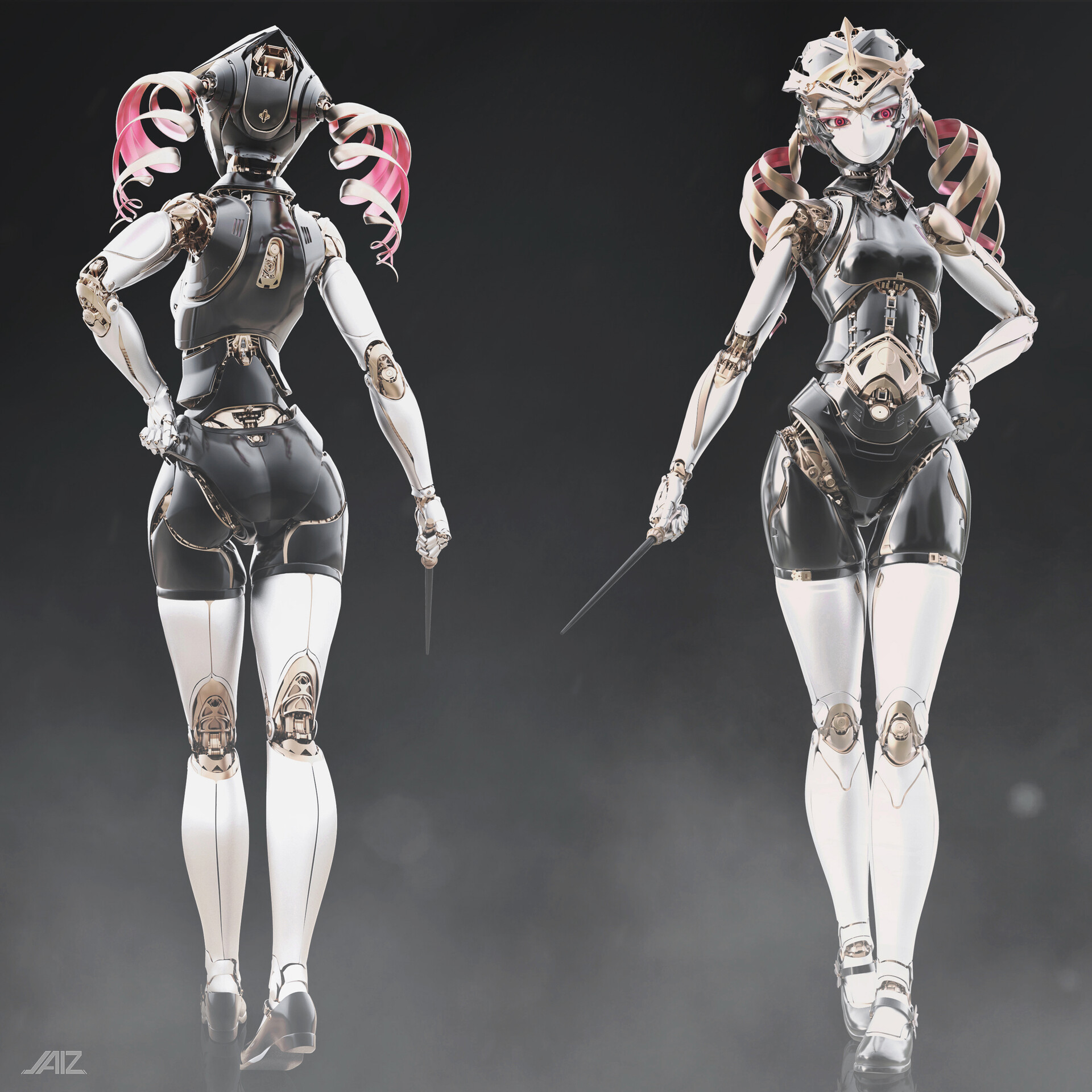 福利这个机械女孩上班了