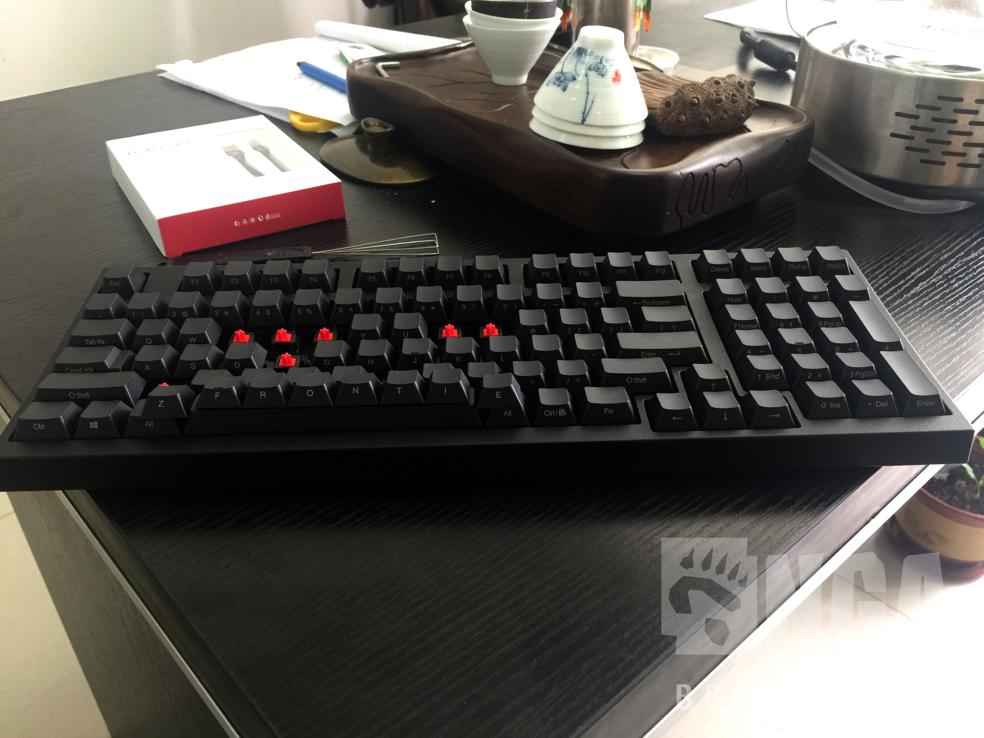 [电脑外设] [机械键盘]利奥波德fc980m 黑侧刻红轴~卖一个少一个啦