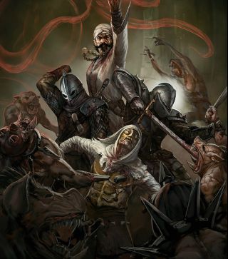 2   这是那个暗黑地牢彩蛋,画像估计是随便放的,很多地方都有,雕塑