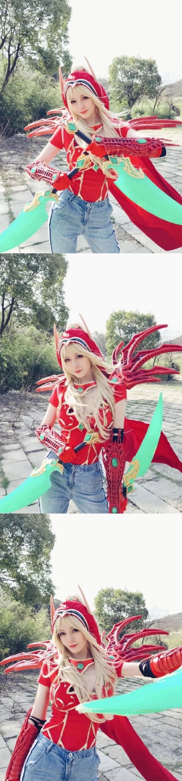 老皮这个新卡发布视频我吹爆好吧附上瓦莉拉小姐姐的cos照和微博