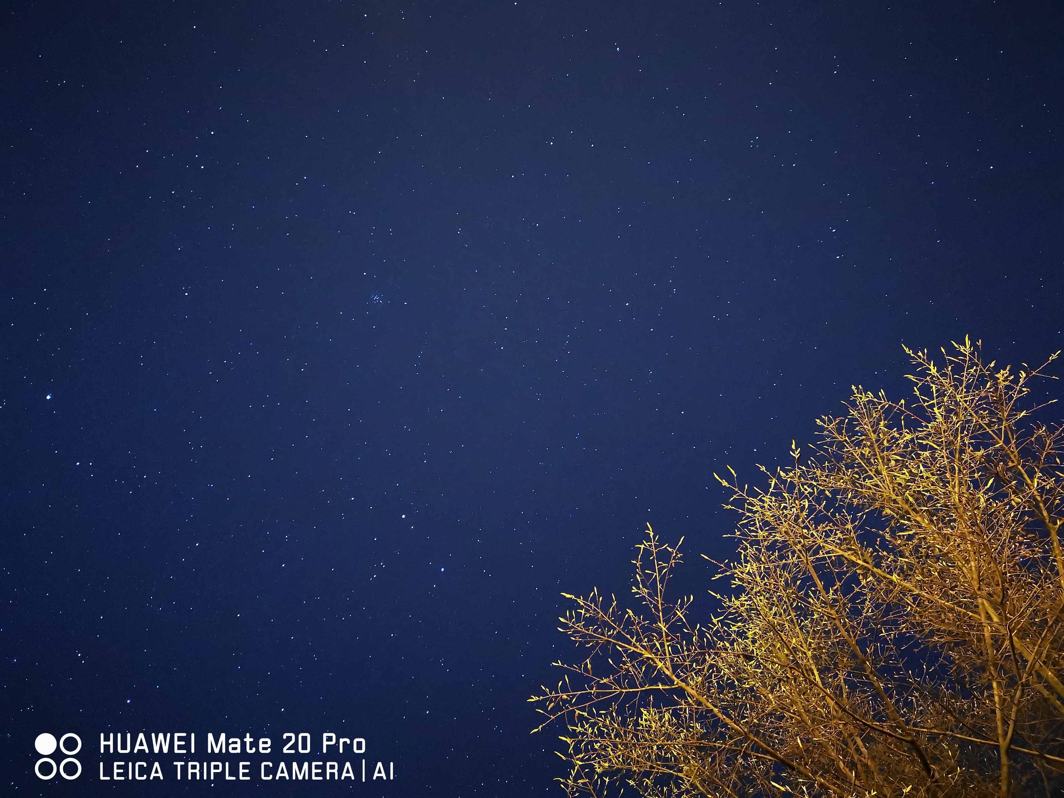 用mate20pro记录下农村微光污染的繁星之夜