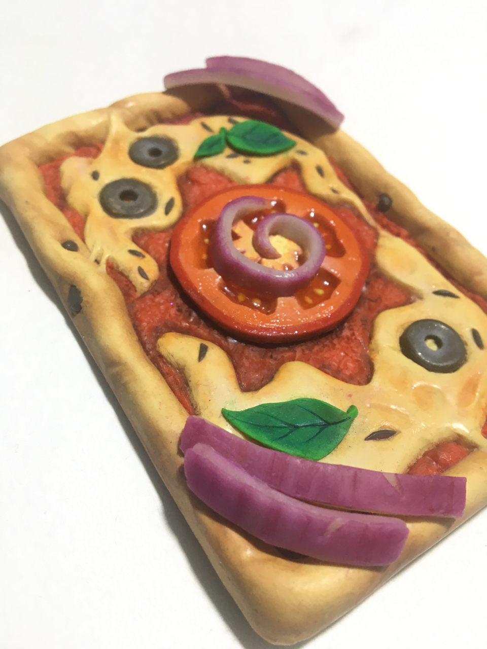 diy手工软陶制作炉石传说石炉披萨背