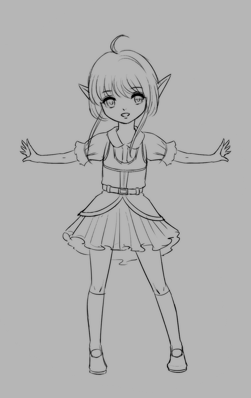 魔兽世界虚空精灵萝莉的立绘这次终于画完衣服了p2是自家公会徽章更新