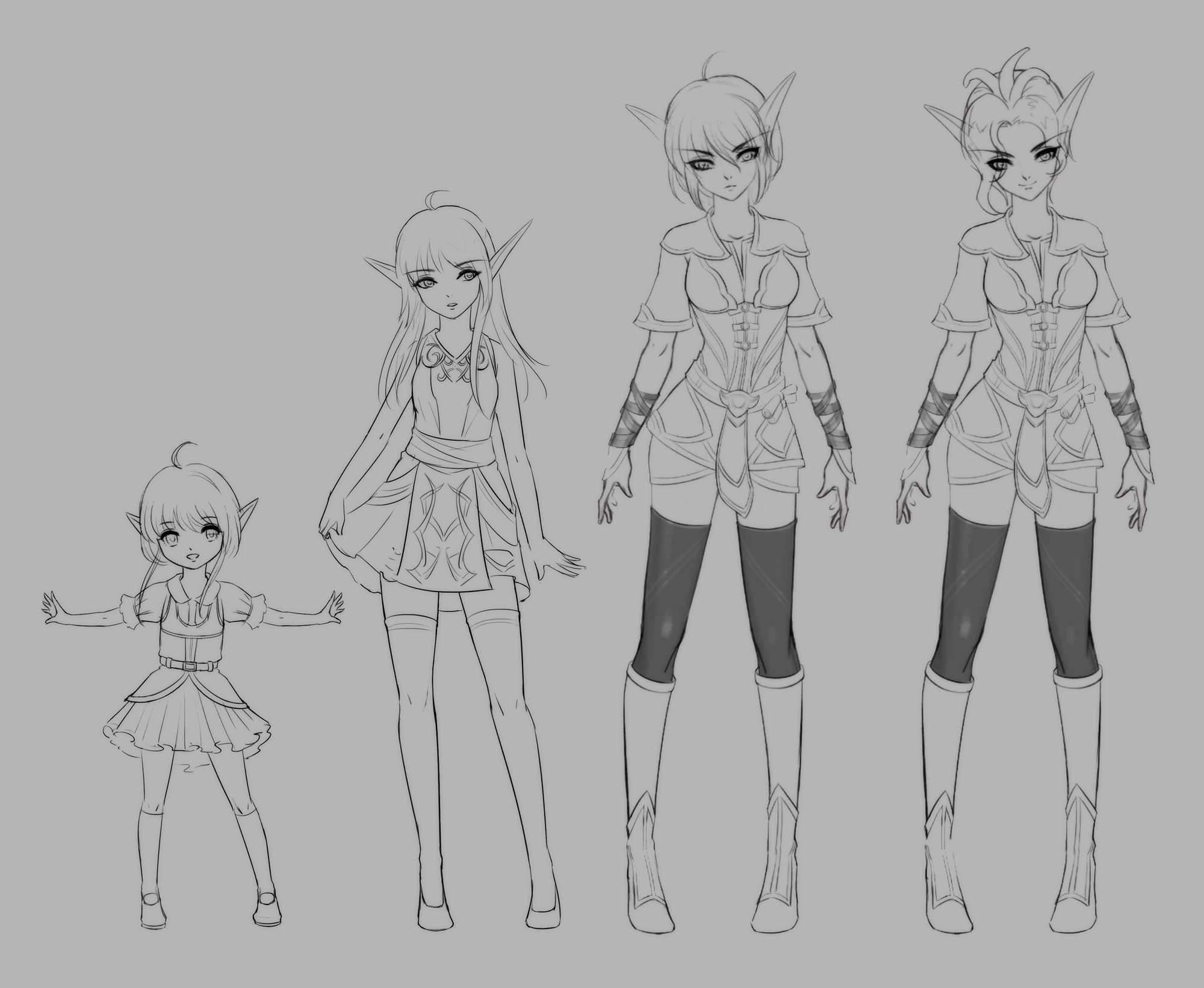 魔兽世界虚空精灵萝莉的立绘这次终于画完衣服了p2是自家公会徽章更新