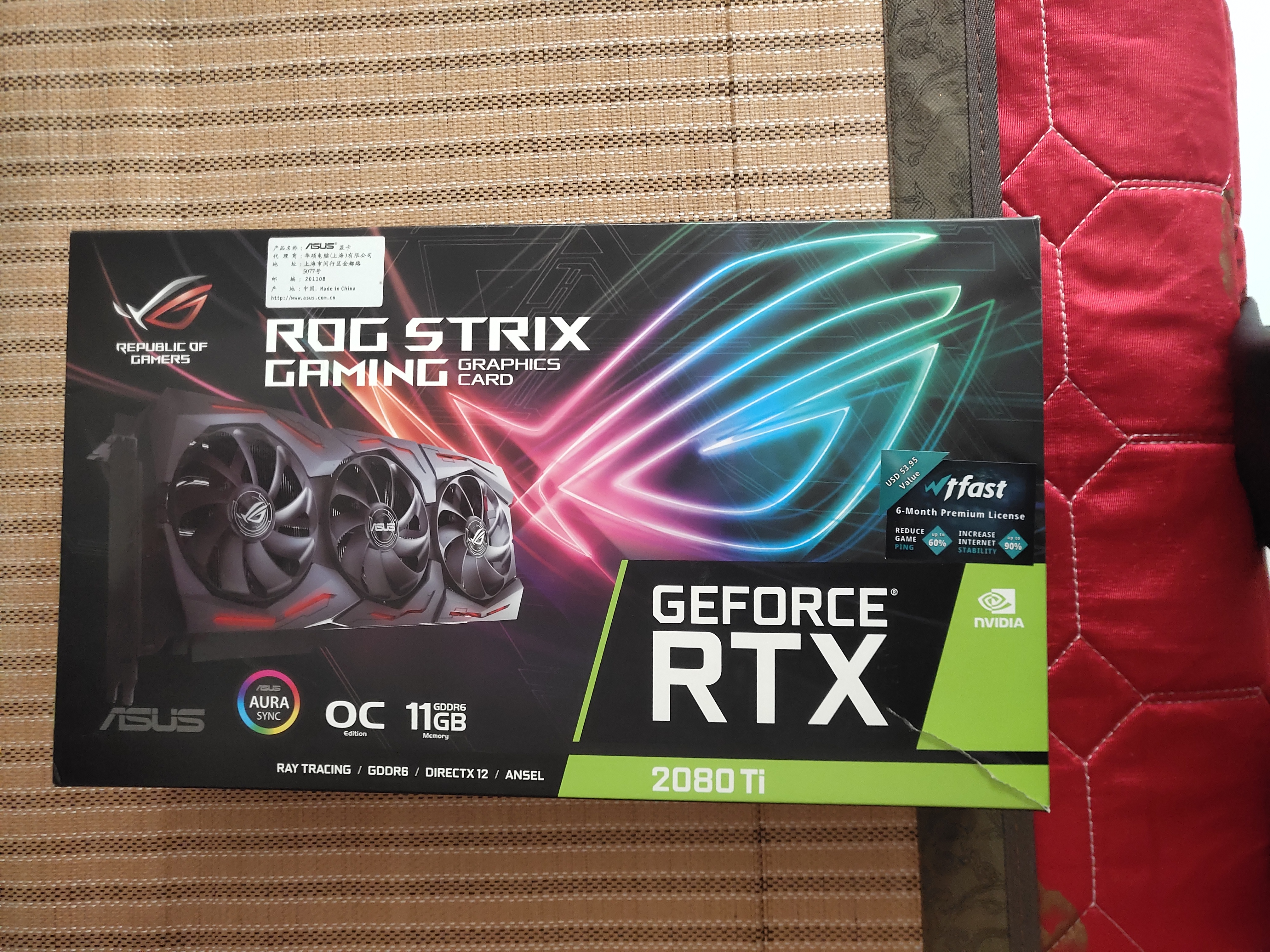 电脑硬件华硕2080tio11g猛禽