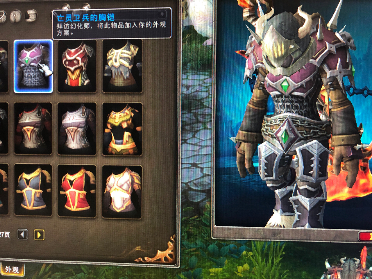 [求助]亡灵卫兵套板甲显示问题