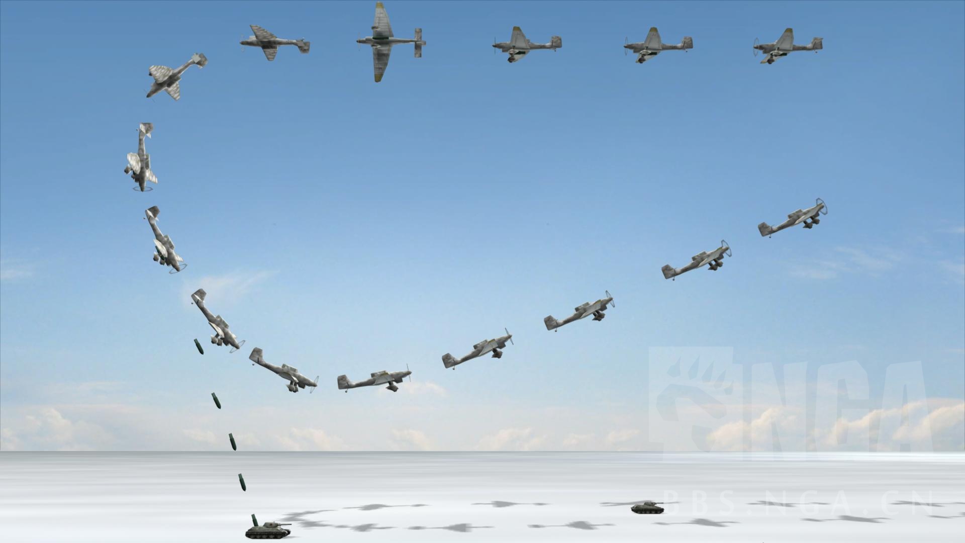 我记得俯冲轰炸机是倒着俯冲的是吧?