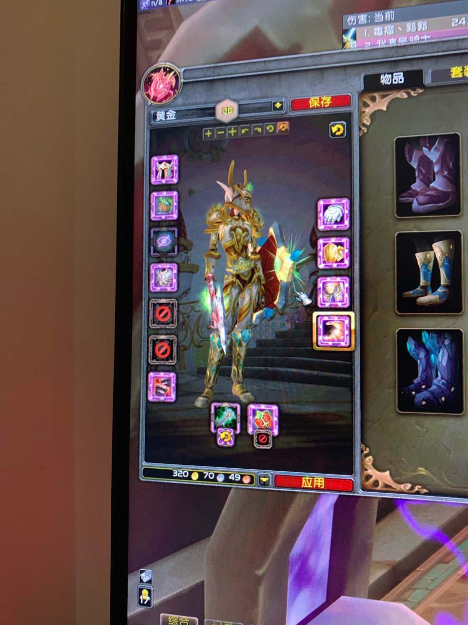 求助战士幻化圣骑士t6.5 鞋子问题