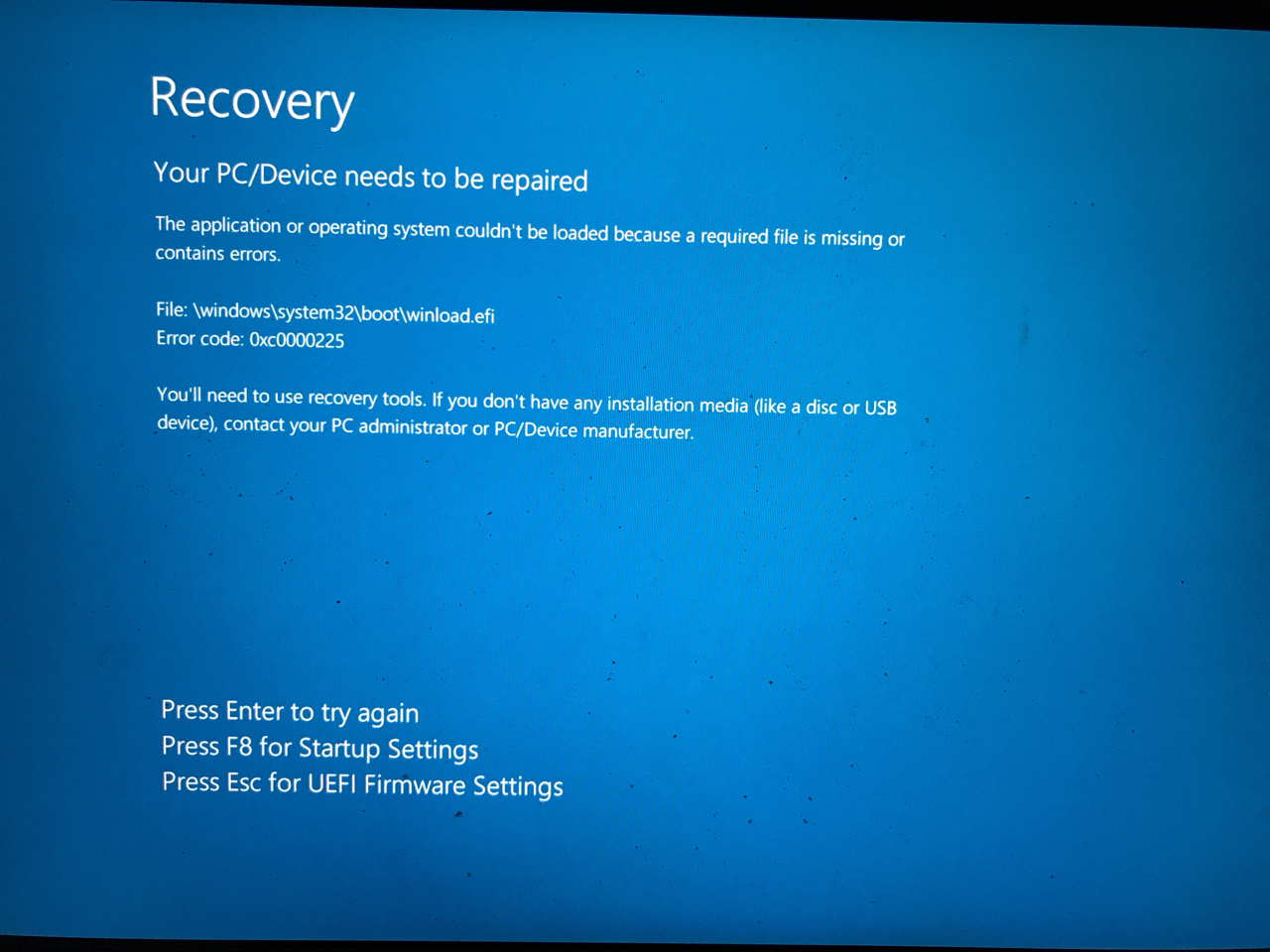 求助装win10u盘启动蓝屏0xc0000225怎么办啊
