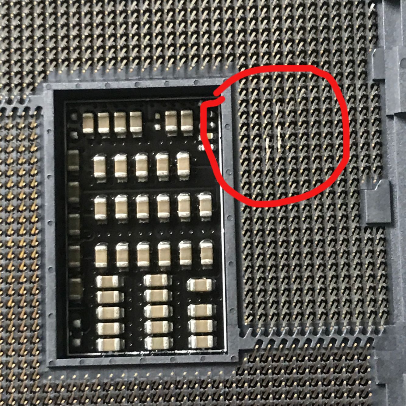 紧急求助请教一下主板cpu槽针脚问题