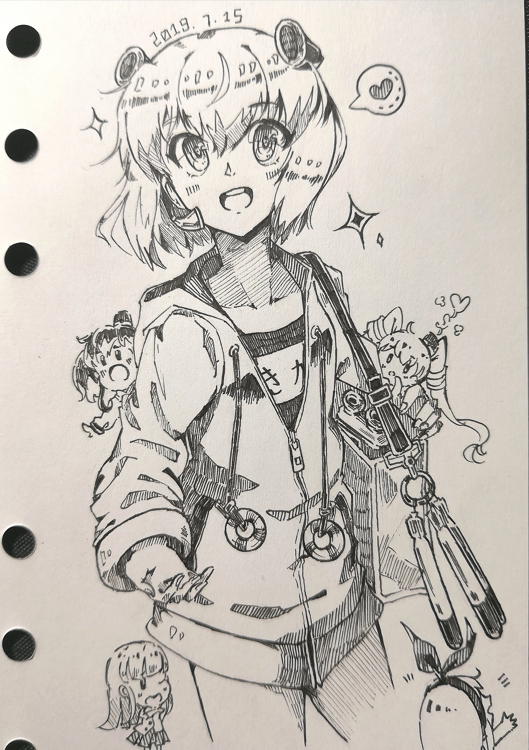 [舰colle][手绘摸鱼]随手涂个夏服mode的雪风