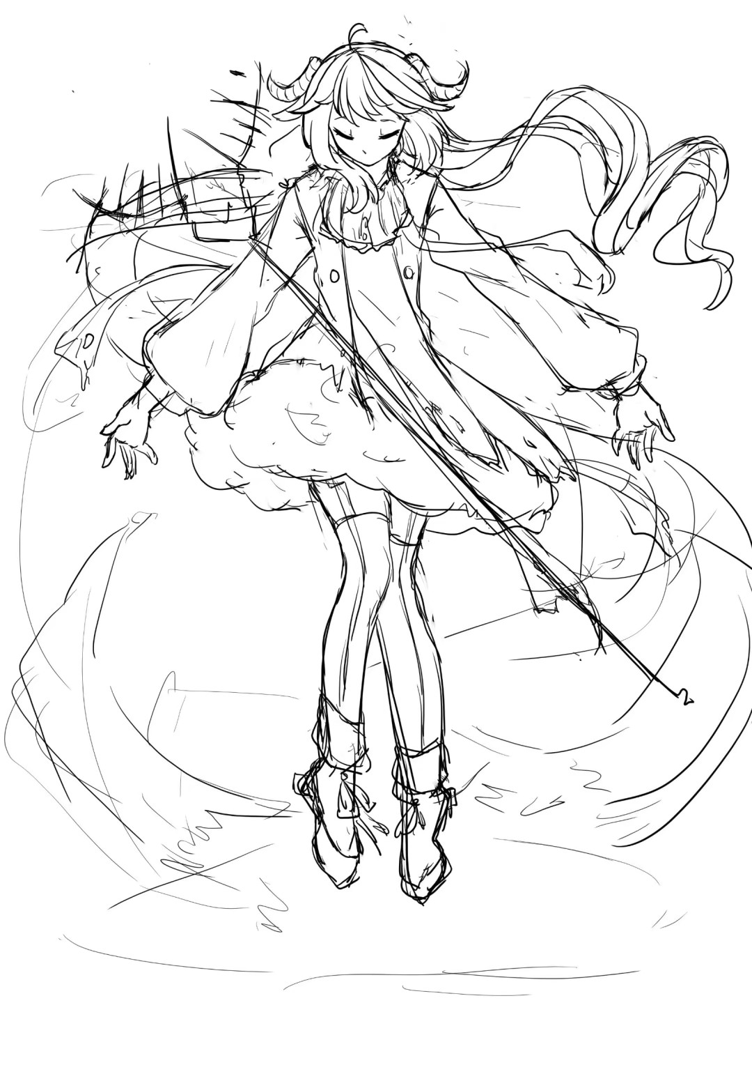 速涂草稿涂了个艾雅法拉希望明天能抽中