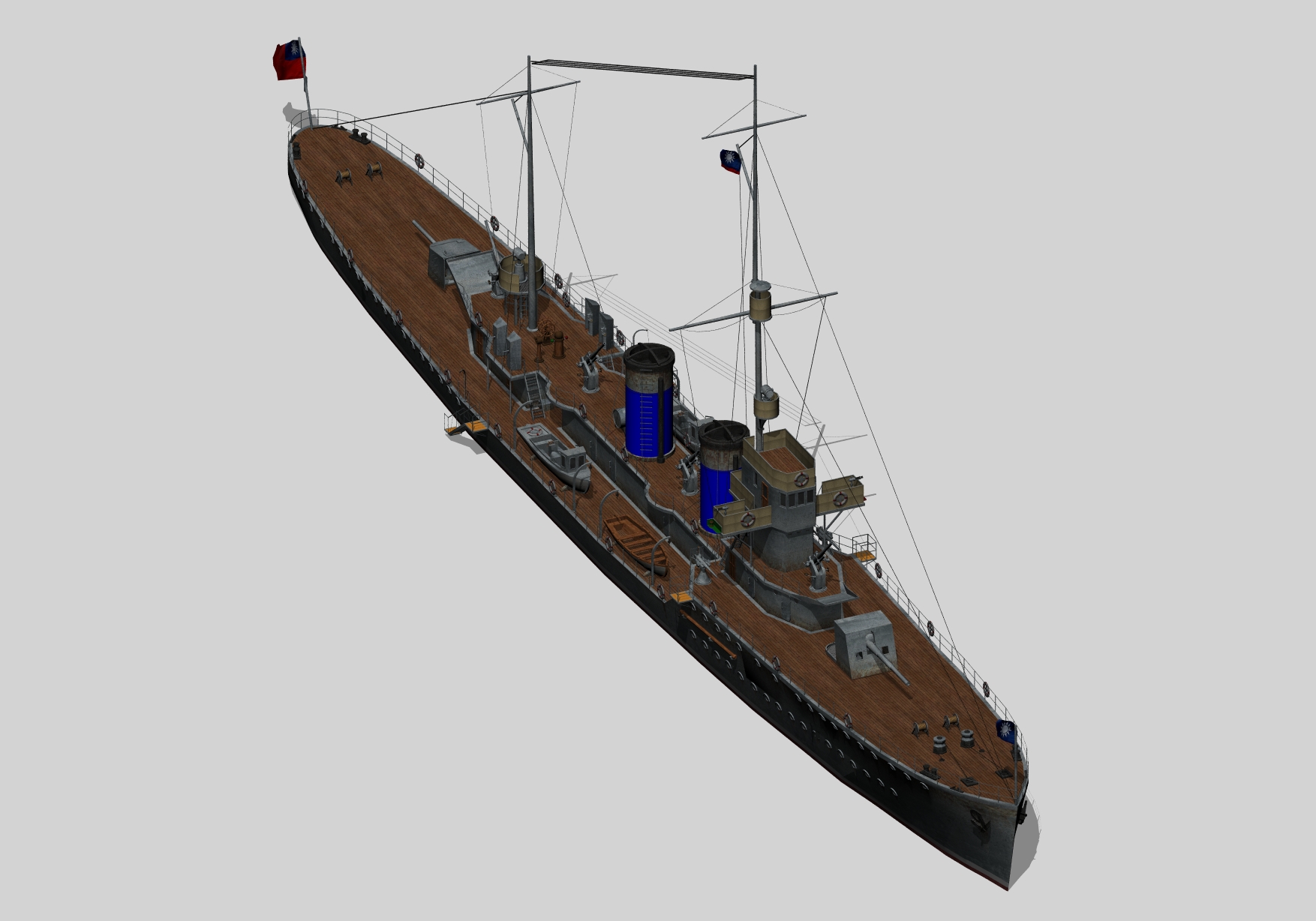 逸仙号巡洋舰模型图片