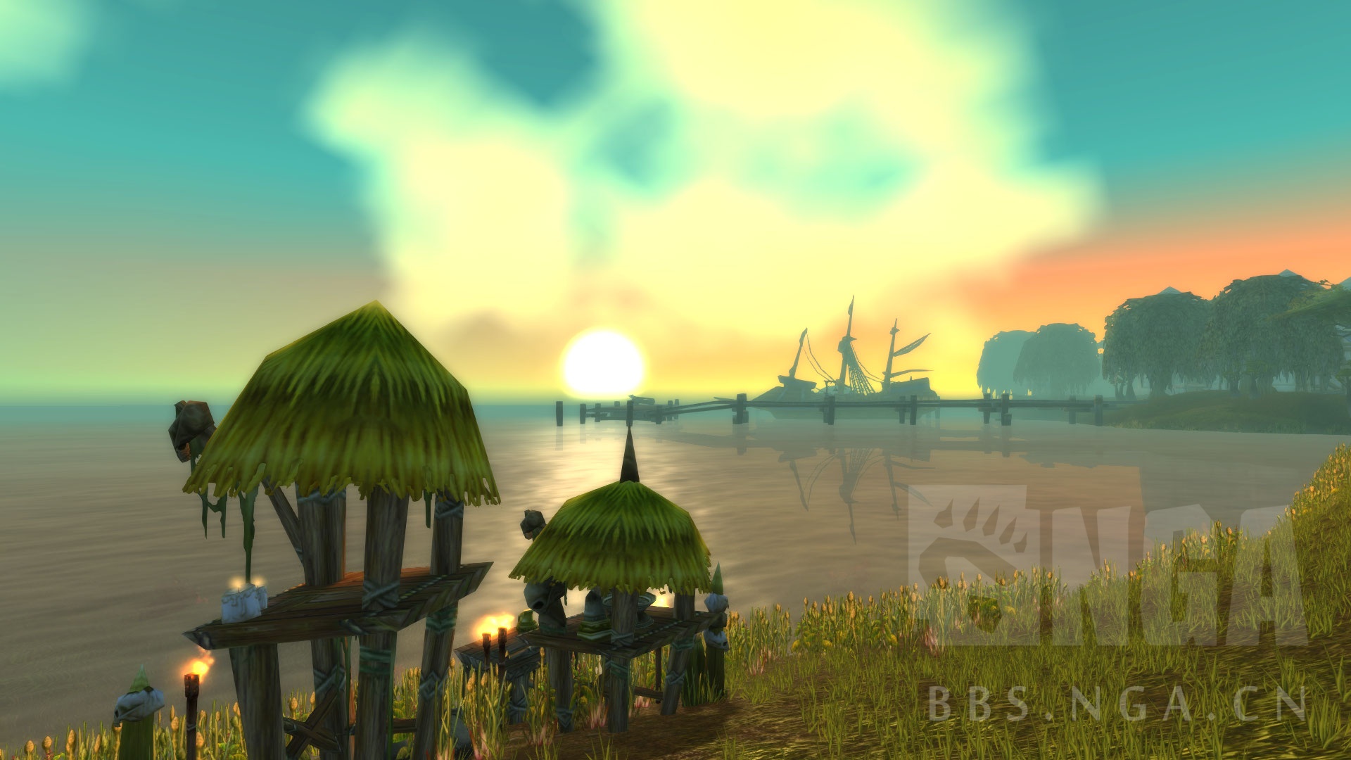 [杂谈][杂谈]藏宝海湾的落日 更新米奈希尔港的日出 nga玩家社区