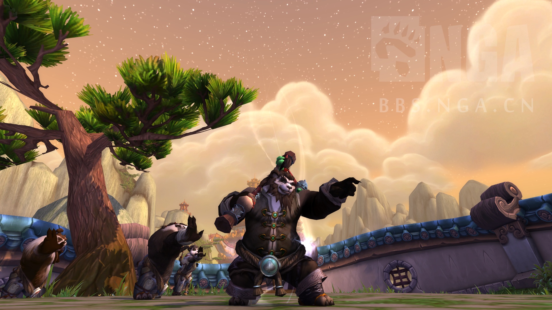 皮甲云游四方降妖伏魔熊猫人武僧的两套幻化