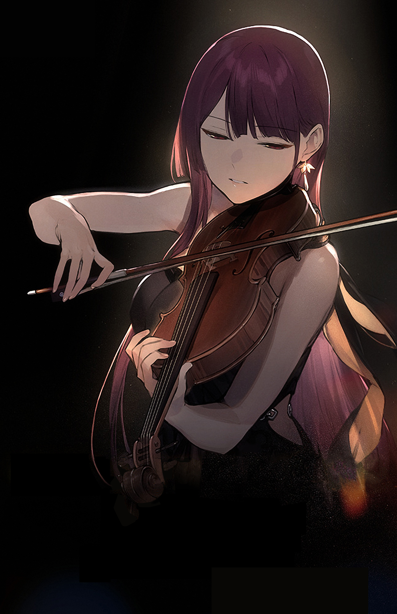 我记得多元老师画过两张音乐会海报都是拉小提琴的wa2000