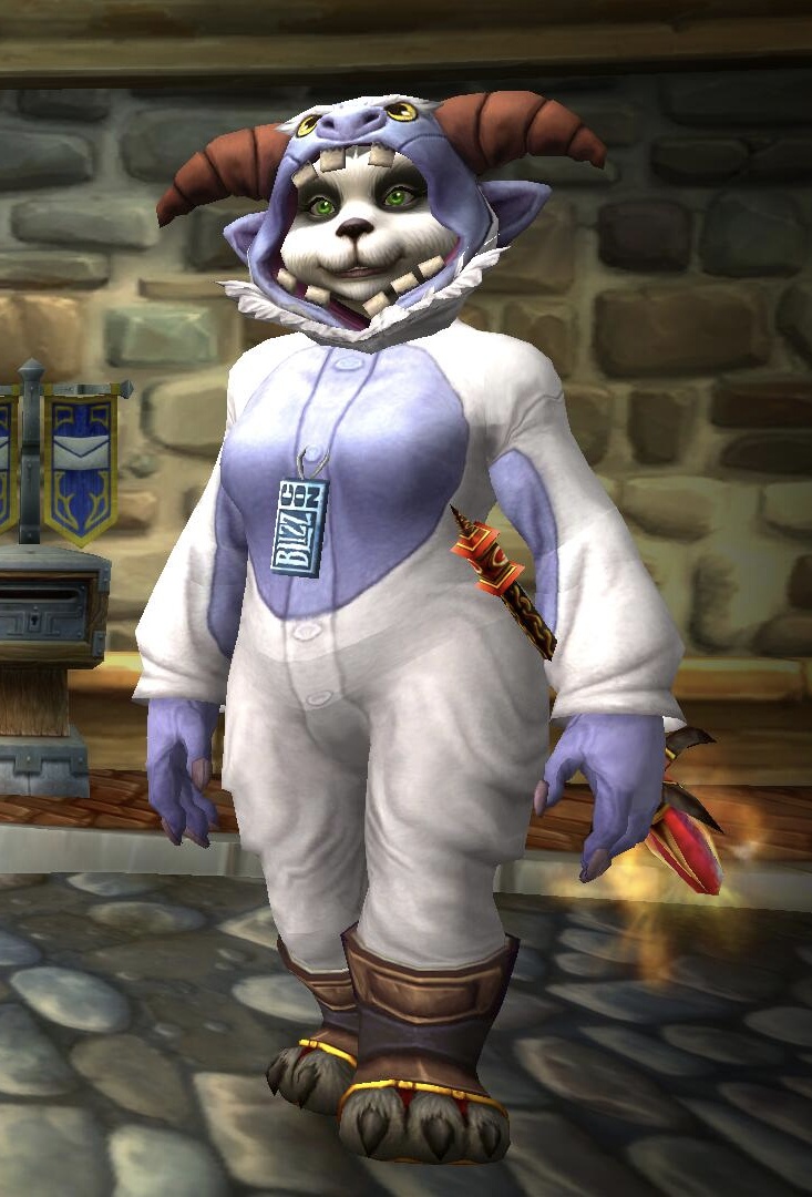 [幻化] 作为熊猫人幻化救星的睡衣就没有人发一下效果图吗?