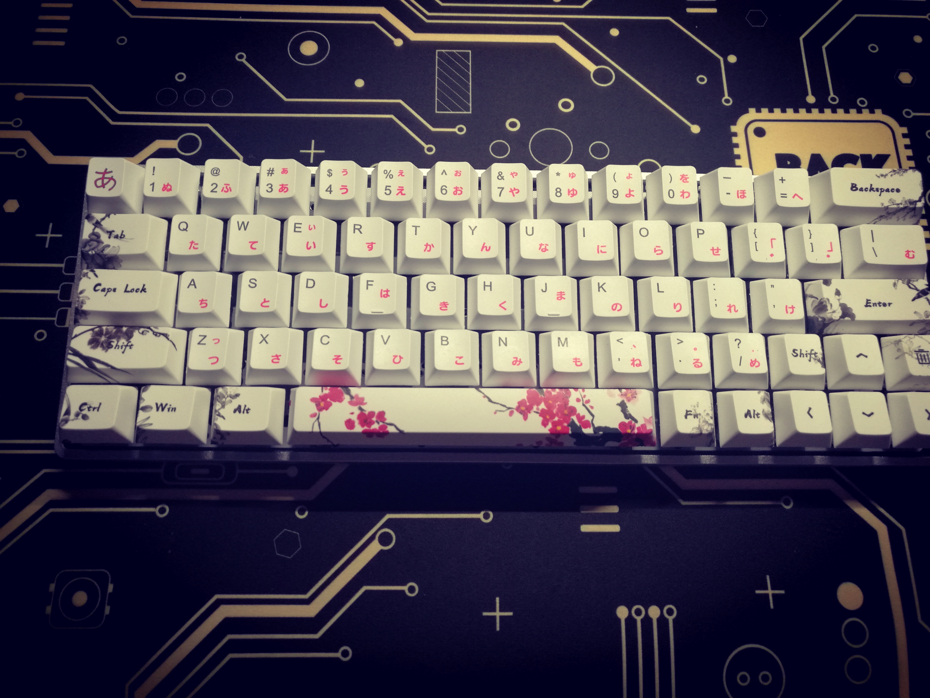 电脑外设出一把十月二号刚组好的无钢g黄轴机械键盘