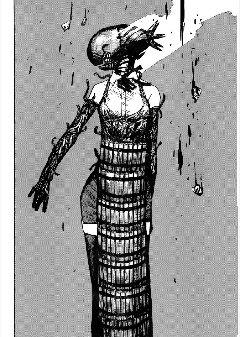 电锯人悲报蕾塞头炸开了