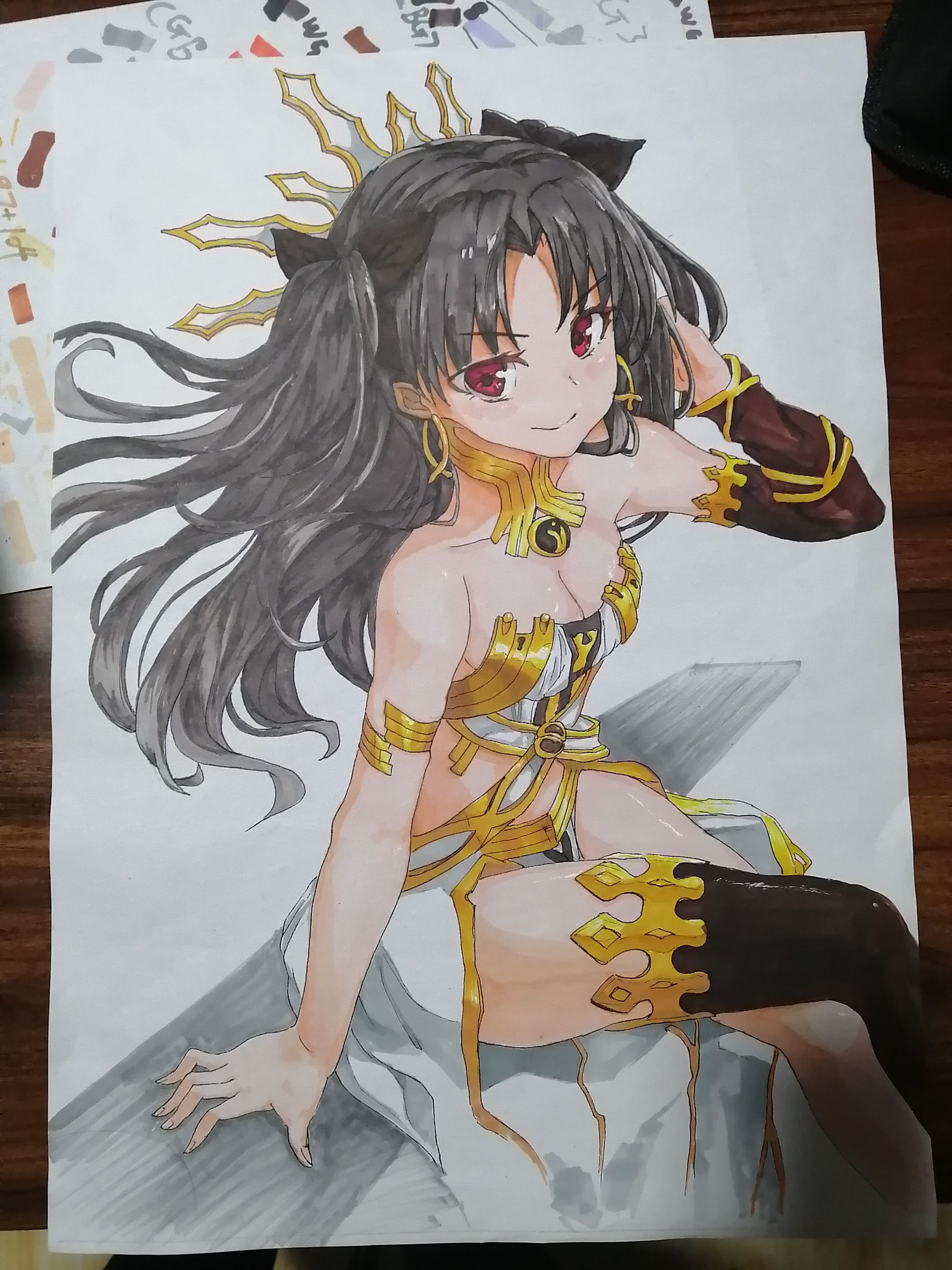 过程临摹手绘一个伊什塔尔